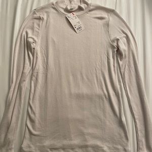 RIBBED HIGH NECK LONG SLEEVE